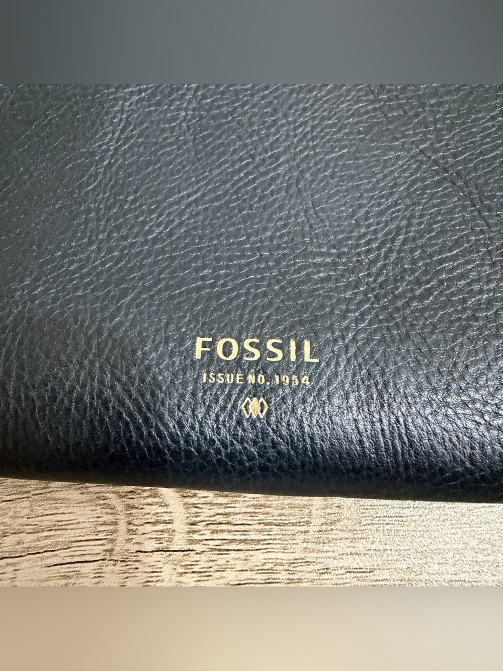 Fossil Black Blue Leather Crossbody Messenger Envelope Sidney Bag Shoulder Purse - Picture 6 of 12